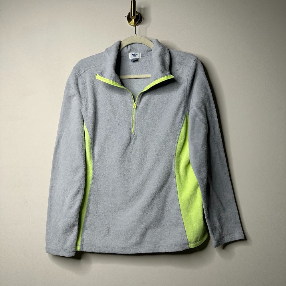 Old Navy Grey 1/4 Zip Fleece Pullover Women's Large